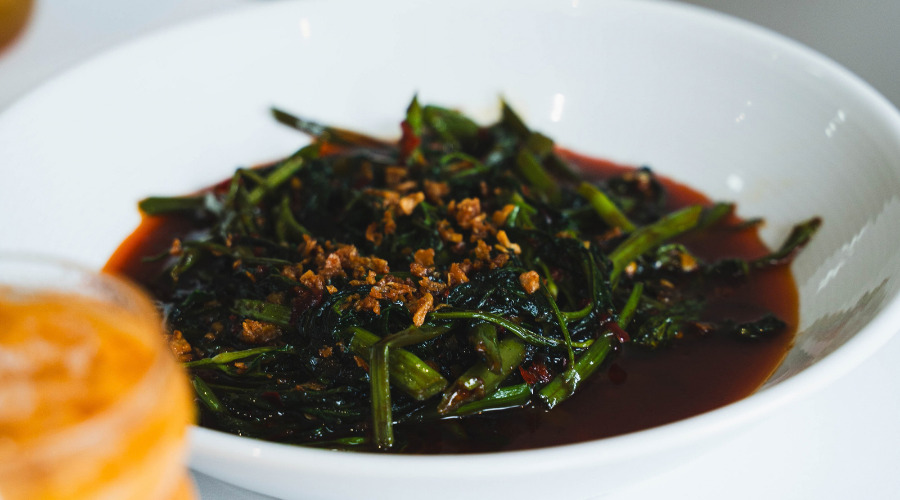 Kangkung Thai Morning Glory Aroi Cafe