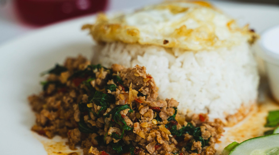 Thai Basil Chicken Aroi Cafe